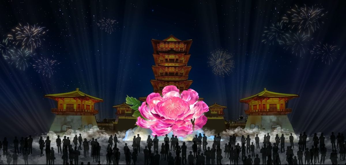 Hualong Science And Technology Creates New Glory, Peony Lantern Emperor Appeared In Luoyang Thousand Lantern Festival To Refresh The Guinness Record