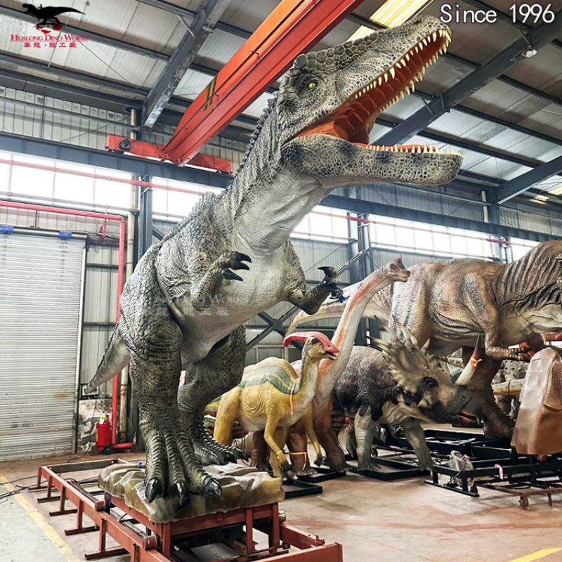 Robotic Realistic Carcharodontosaurus Slide On The Rail (2)