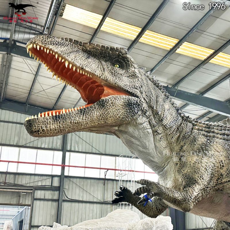 Robotic Realistic Carcharodontosaurus Slide On The Rail (3)